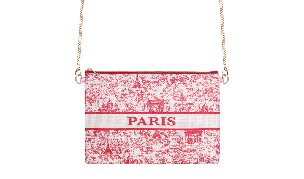 POCHETTE TOILE DE JOUY ROUGE