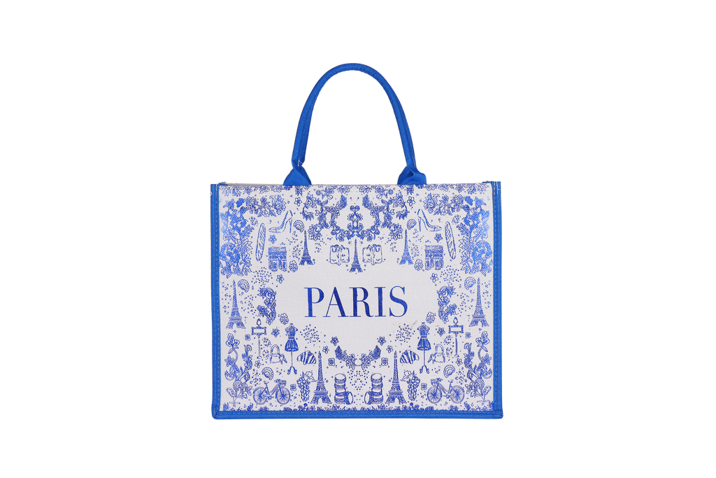 CABAS PARIS ILLUSTRATION BLEU