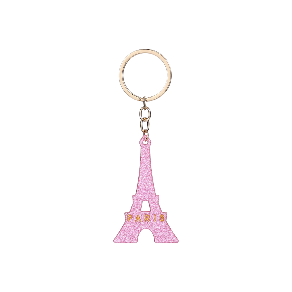 PORTE CLE TOUR EIFFEL RESINE ROSE