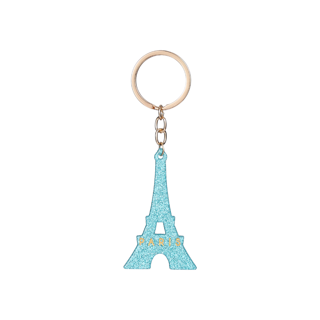 PORTE CLE TOUR EIFFEL RESINE TURQUOISE