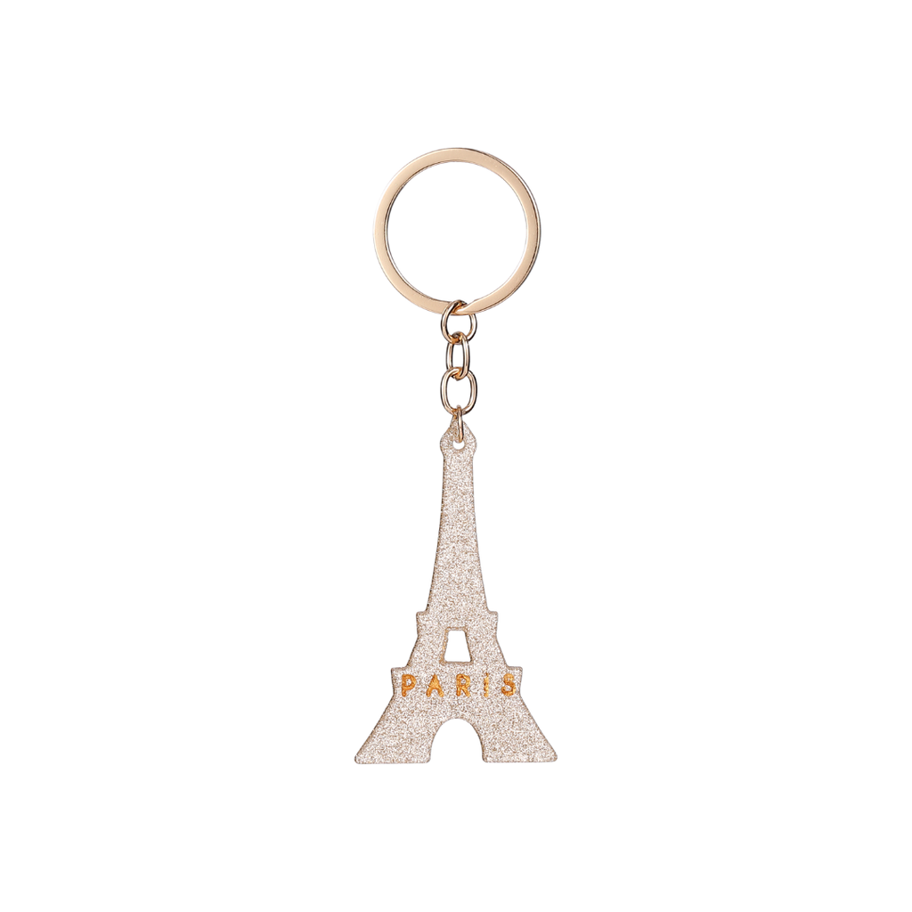 PORTE CLE TOUR EIFFEL RESINE DOREE