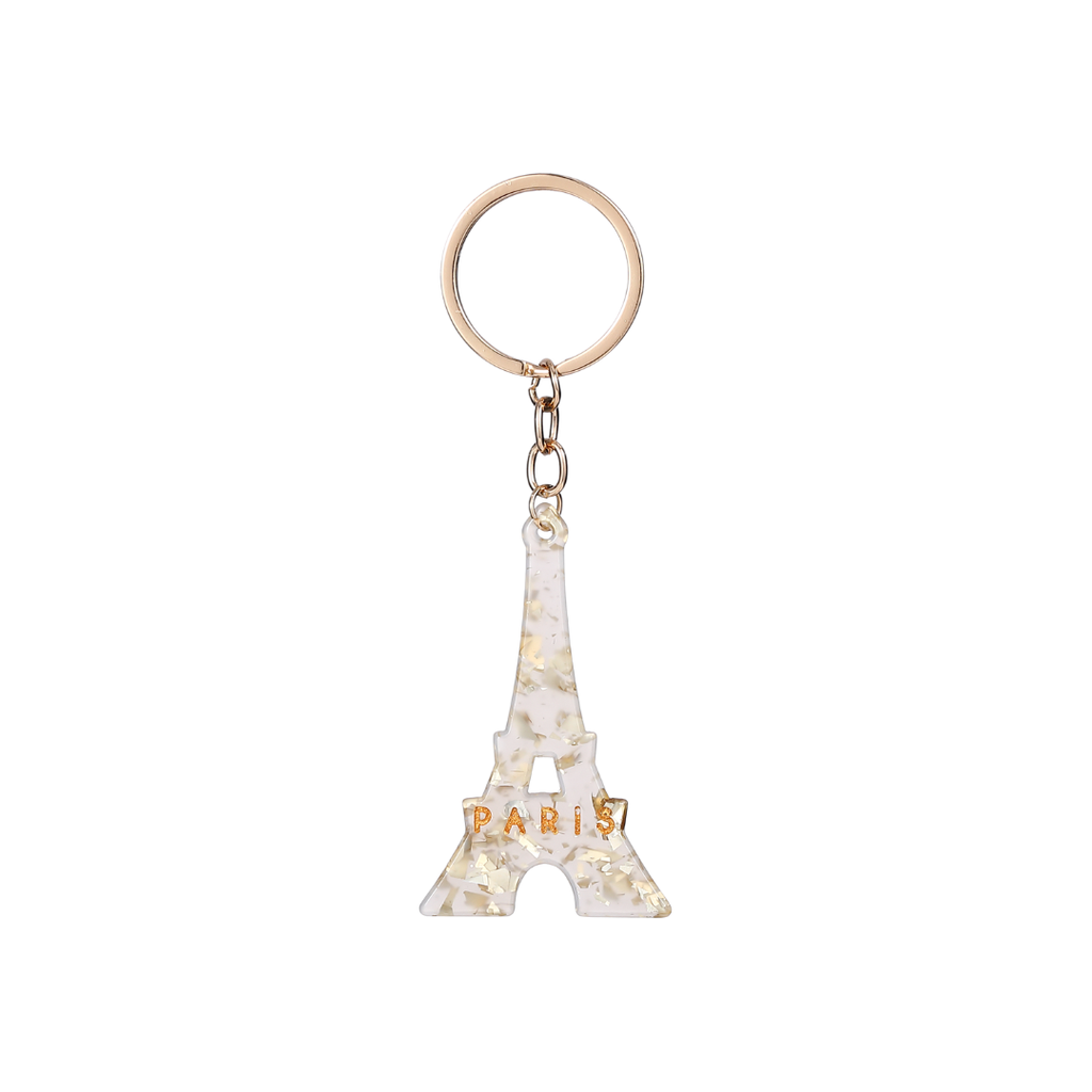 PORTE CLE TOUR EIFFEL GLITTER OR