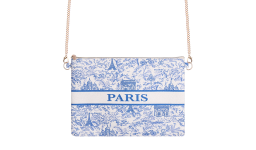 [PARIS260028] POCHETTE TOILE DE JOUY BLEU